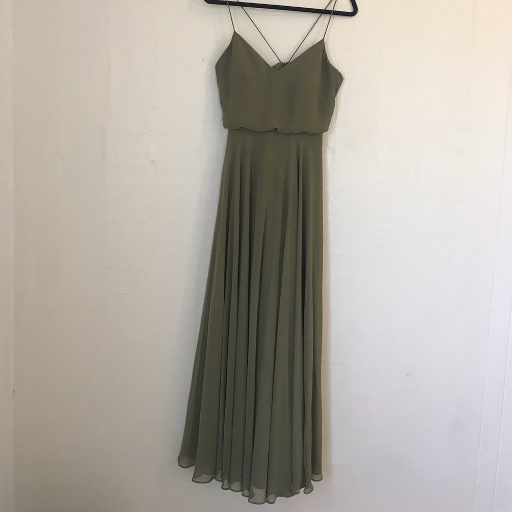 Olive Green BHLDN Dress